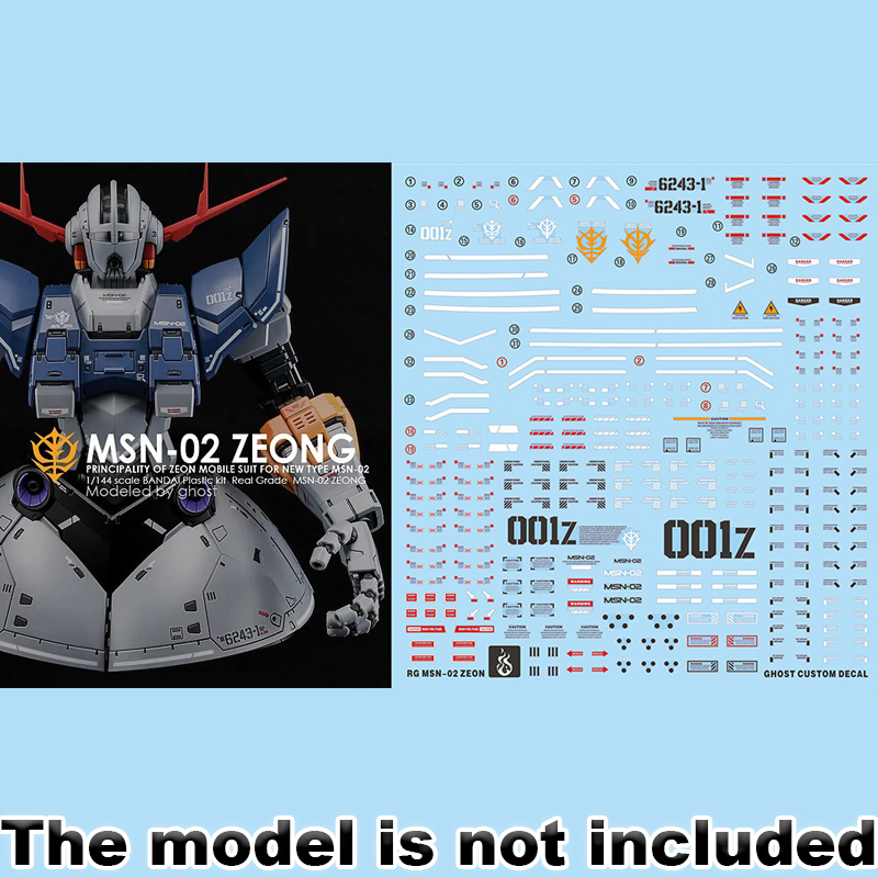 Model Kit Rg - Model çıkartmaları RG 1/144 MSN-02 ZEONG