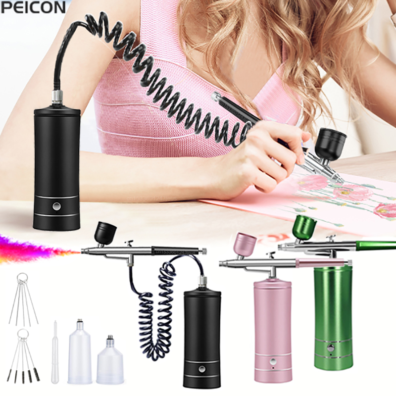 Model Kit Weapons - Airbrush Boyama Airbrush Kompresörlü Mini Püskürtme