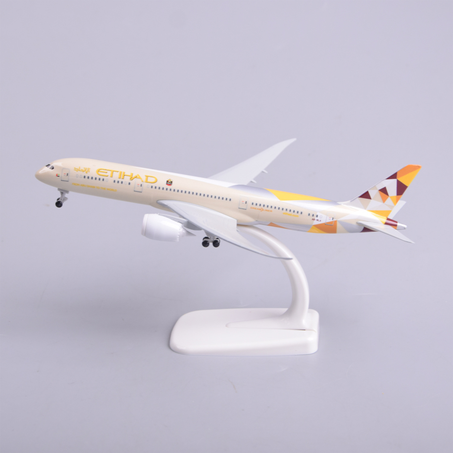 Model Kit Plane - 1/300 Ölçekli 20cm Etihad B787 Döküm