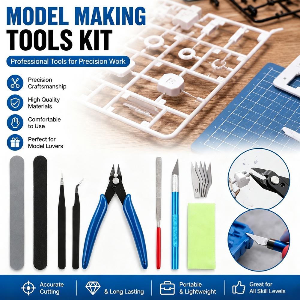 Model Kit Nippers - 14 Parçalı Model El Sanatları Alet