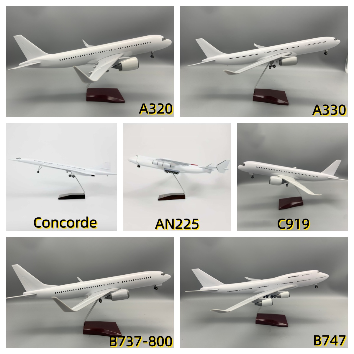 Model Kit Plane - 47CM Boş Beyaz DIY Uçak Model