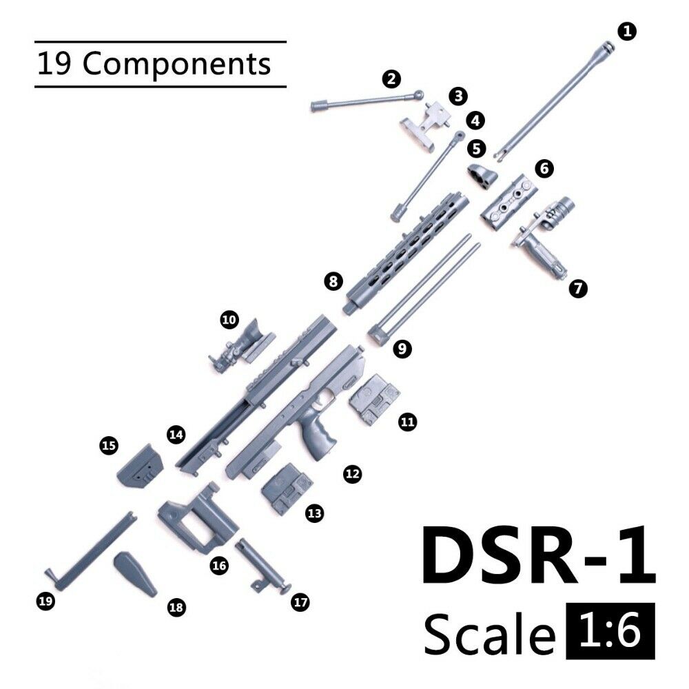 1/6 Ölçekli DSR1 Tüfek Modeli  - Model Kit Weapons incelemesi ve fiyatı