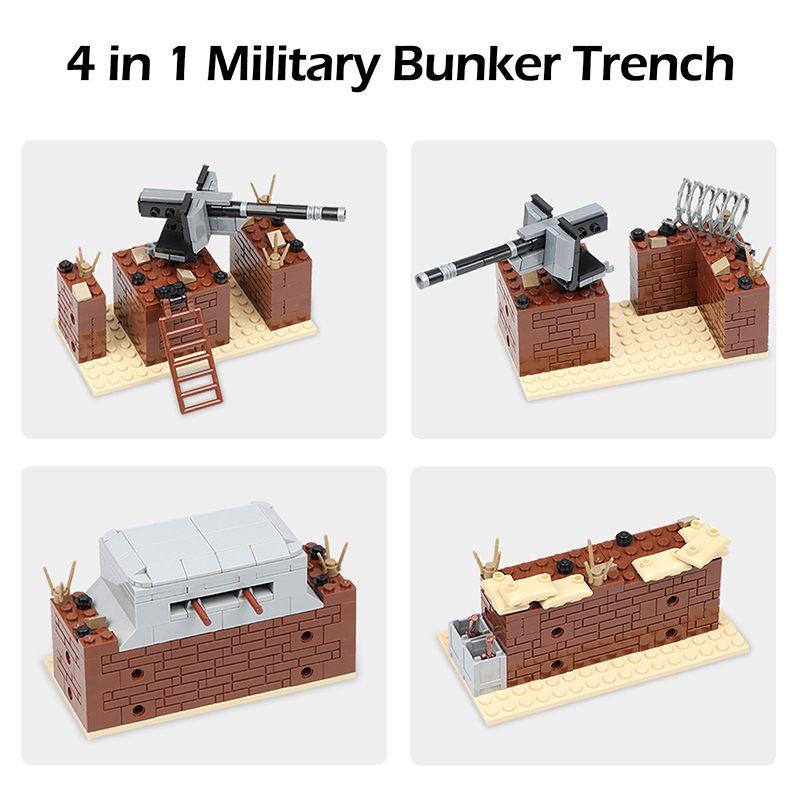 Sıcak WW2 Askeri Siper Bunker  - Model Kit Gunpla incelemesi ve fiyatı