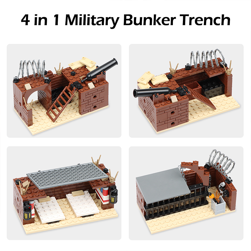 Sıcak WW2 Askeri Siper Bunker  - Model Kit Gunpla incelemesi ve fiyatı
